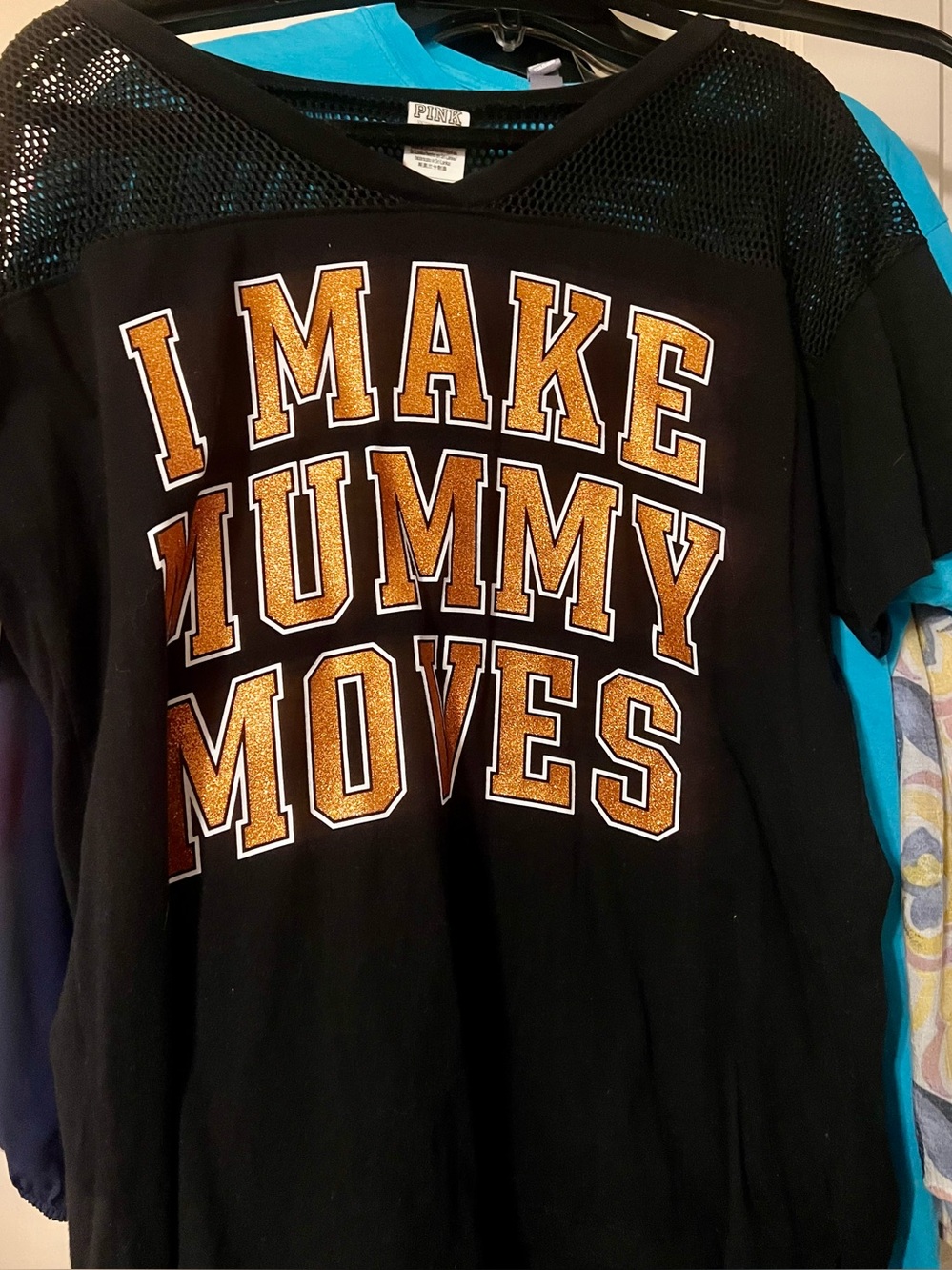 Victoria’s Secret Black 'I Make Mummy Moves' Graphic Tee